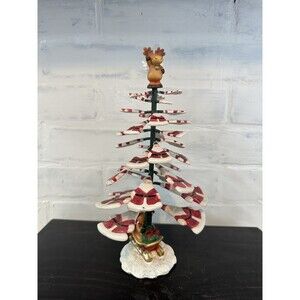 Vintage Shimmy Shake Santa Reindeer Sleigh‎ Christmas Tree Wiggle Wobble Springs